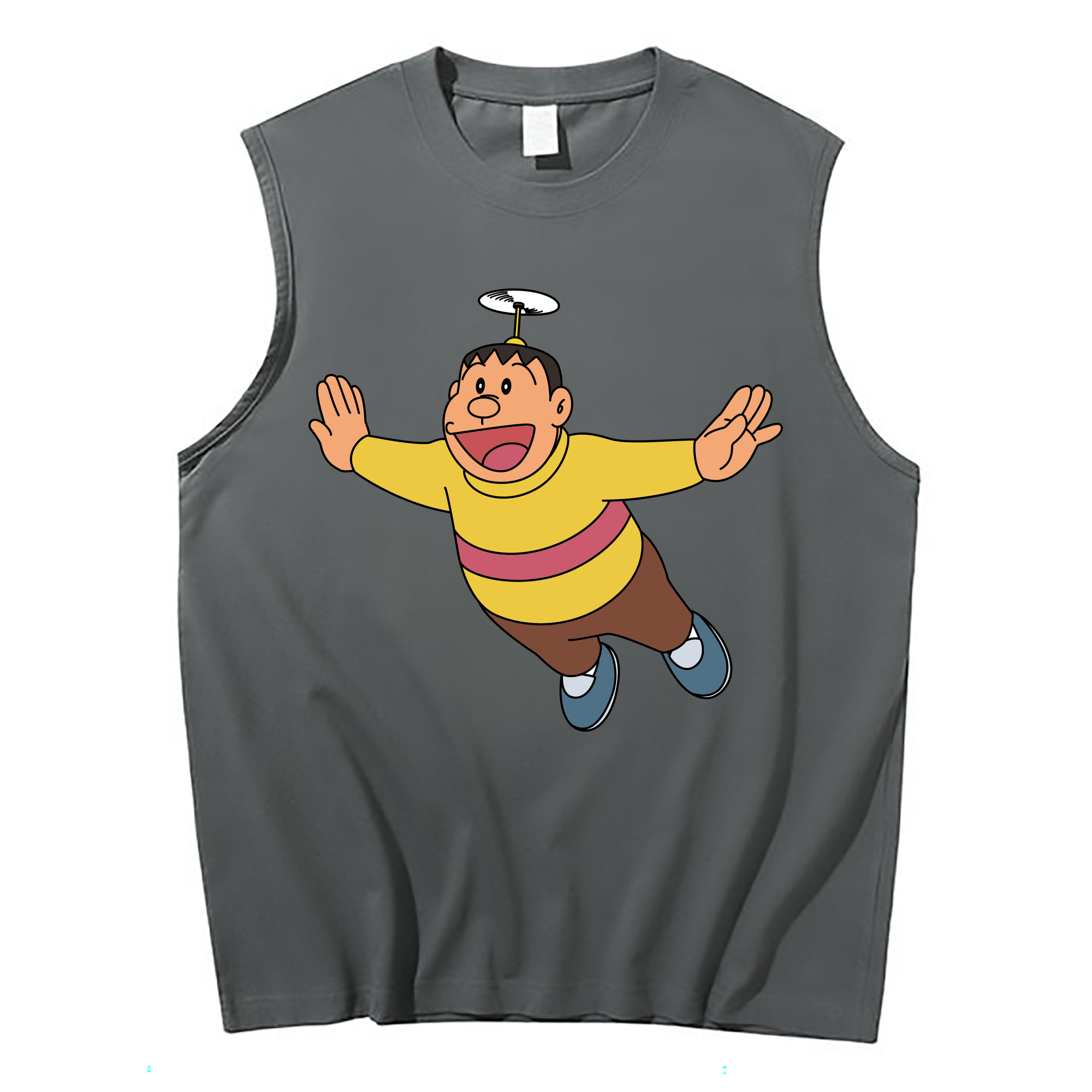 （画像用） ドラえもん 剛田武 Doraemon Gouta Takeshi コットン100％タンクトップ（フロントプリント）